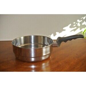 READ** Vintage Americraft Stainless Steel Double Boiler Insert Pot Pan USA 8.4"